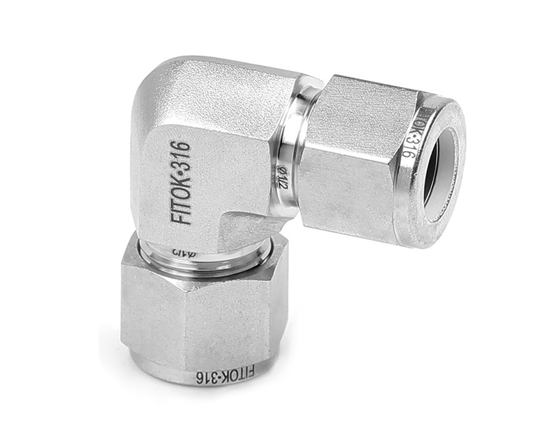 316 SS, FITOK 6 Series Tube Fitting, Union Elbow, 12mm O.D.