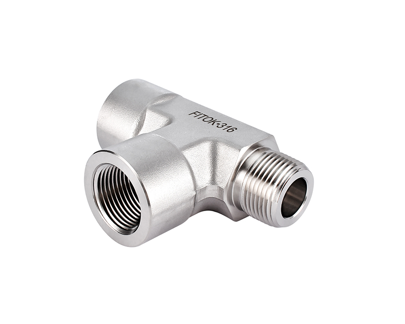 316 SS Pipe Fitting, Male Street Tee, 1&quot; Female NPT × 1&quot; Male NPT × 1&quot; Female NPT