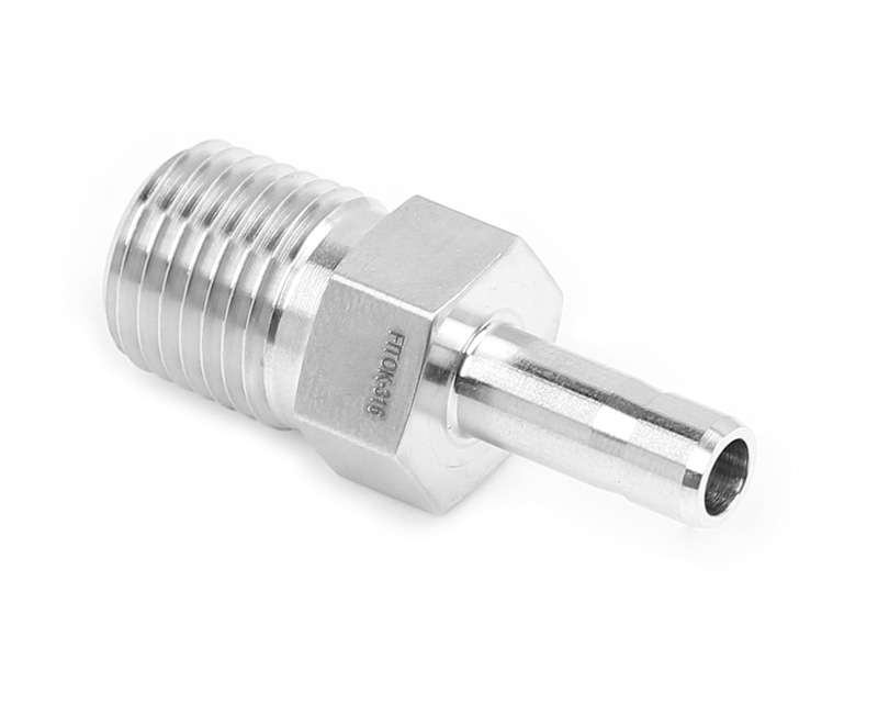 Male Adapter, 316SS, 12mm OD Tube Stub End  x 1/2in. (M)NPT