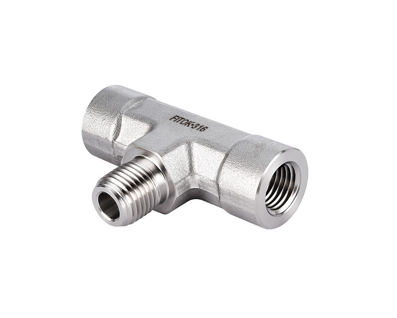 Male Branch Tee, 316SS, 1/2in. x 1/2in. (F)NPT x Branch 1/2in. (M)NPT