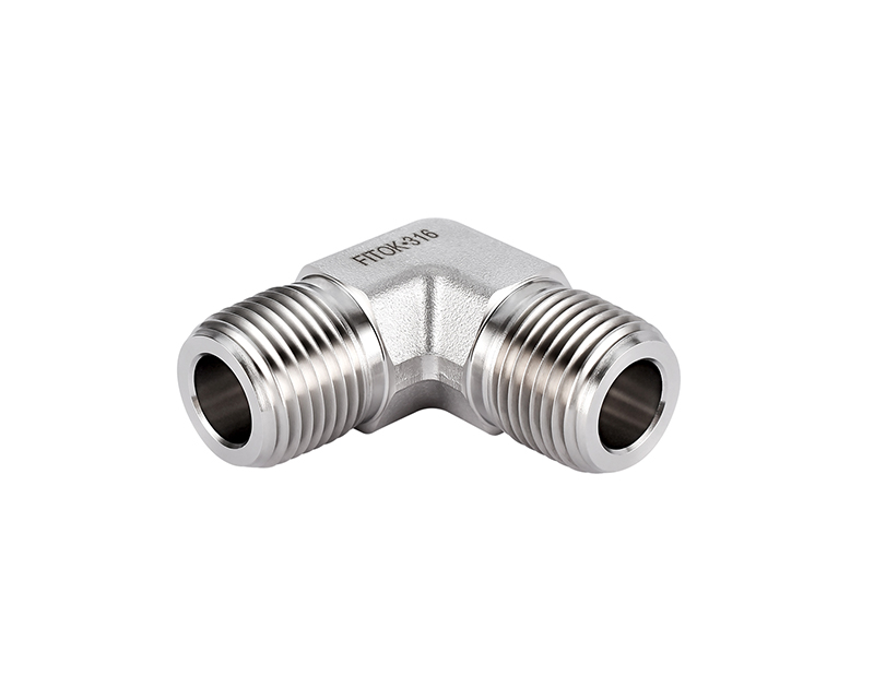 316 SS, FITOK 6 Series Pipe Fitting, Male Elbow, 1/4 Male NPT