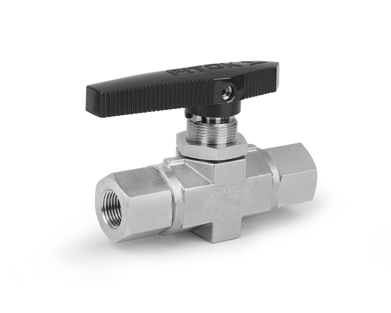 Ball Valve, Body: 316SS, MWP: 1,500psig, Seat: PTFE, Conn.: 1/2in. x 1/2in. (F)BSPT, Orifice:10.3mm, Cv:6.42, Black Nylon Handle