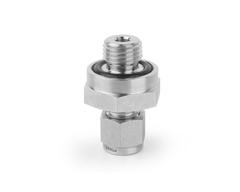 316 SS, FITOK 6 Series Tube Fitting, Male Connector, 1/8&quot; O.D. × 1/8 Male O-Seal with NPT Thread