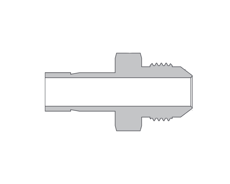 316 SS, FITOK 6 Series Tube Fitting, Male Adapter, 1/4" O.D. × 1/4" Male 37° Flare(AN)