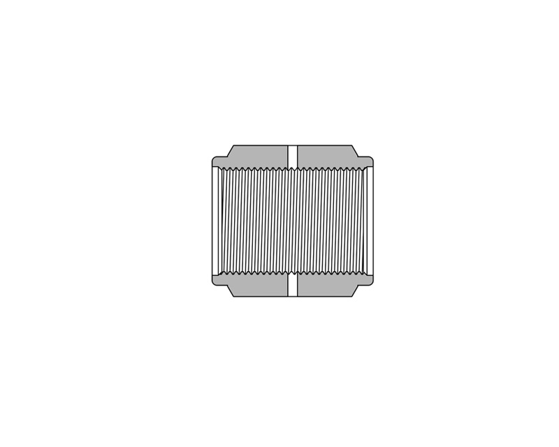 316 SS Metal Gasket Face Seal Fittings, 1/8" FR Coupling