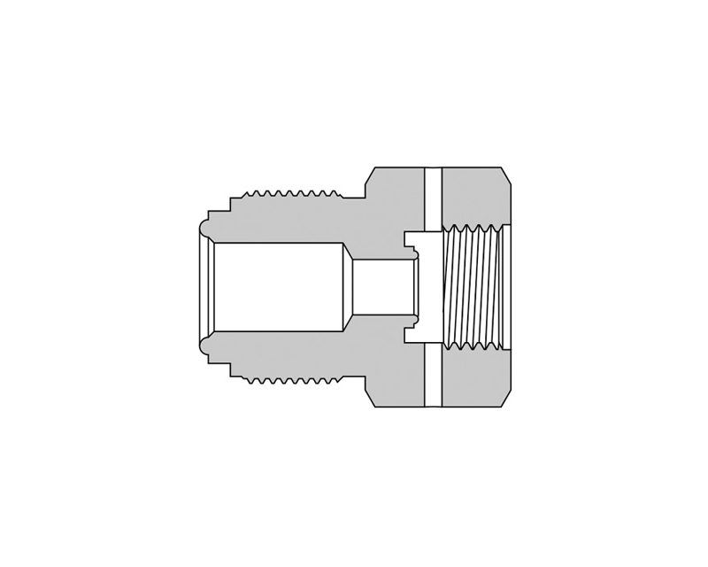 316 SS, FITOK FR Series Metal Gasket Face Seal Fitting, Reducing Bushing, 1/4" FR x 1/8" FR, 1.05"(26.9mm) Long