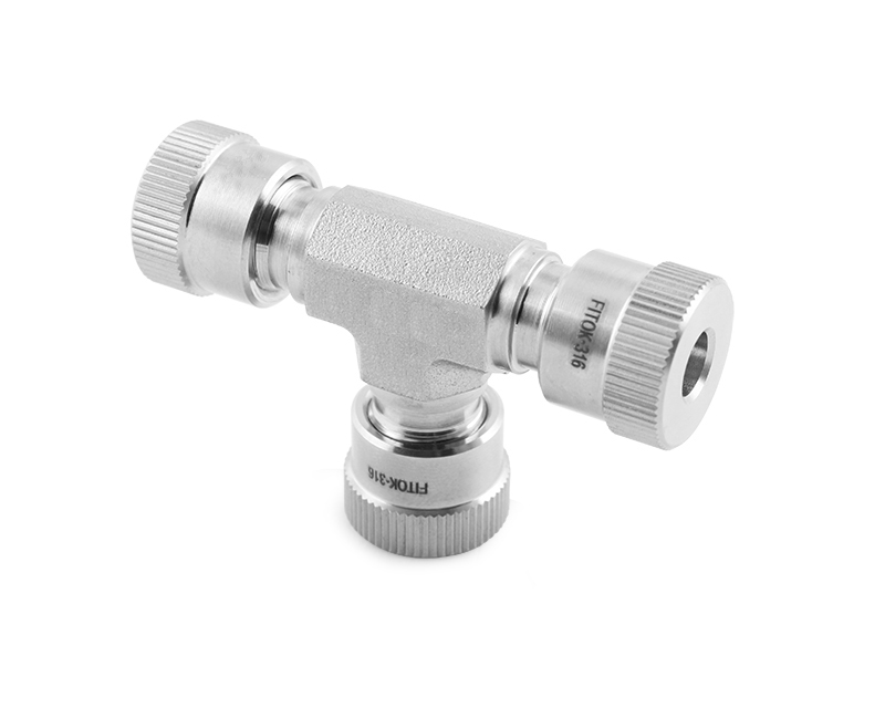 316 SS, Ultra-Torr Vacuum Fitting, FITOK VL Series Union Tee, 1/2" O.D.