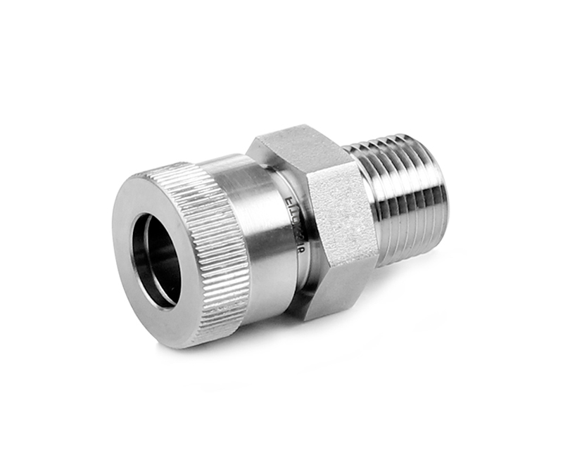 316 SS, Ultra-Torr Vacuum Fitting, FITOK VL Series Male Connector, 1/4&quot; Ultra-Torr Fitting x 1/4 Male NPT