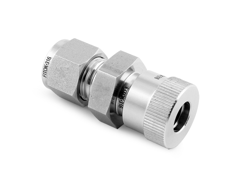 316 SS, Ultra-Torr Vacuum Fitting, FITOK VL Series Tube Fitting Union, 1/4" Ultra-Torr Fitting x 1/4" O.D.