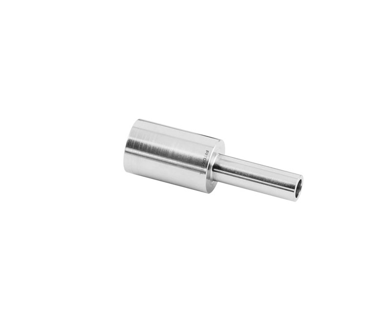 316L SS, FITOK L Series Long Arm Tube Butt Weld Fitting, Reducing Union, 3/8&quot; x 1/4&quot; O.D.