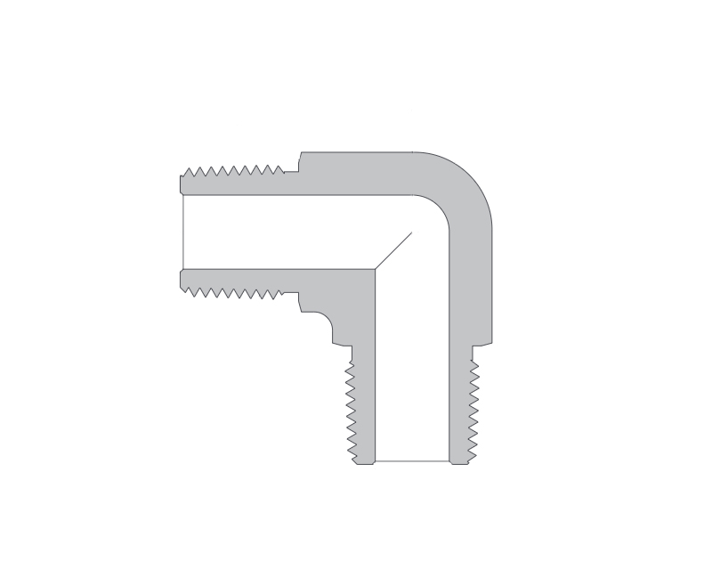 Brass, FITOK 6 Series Pipe Fitting, Male Elbow, 1/2 Male NPT × 3/8 Male NPT