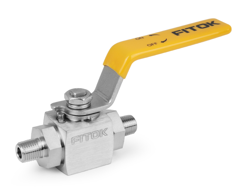 Ball Valve, Body: 316SS, MWP: 6,000psig, Seat: PVDF,  Conn.: 1/4in. x 1/4in. (M)NPT, Orifice:10mm, Cv:3.7, SS Lever Handle