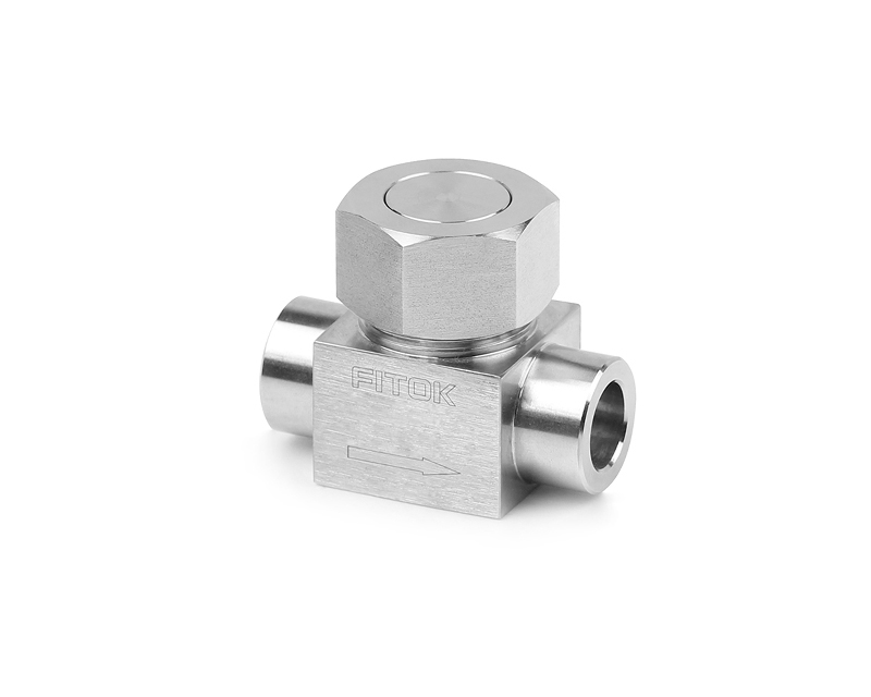 316 SS, CL Series Check Valve, All-Stainless Steel, Union Bonnet, 1/4 Female NPT, 6000psig(414bar), -65°F to 900°F(-53°C to 482°C), Horizontal Installation