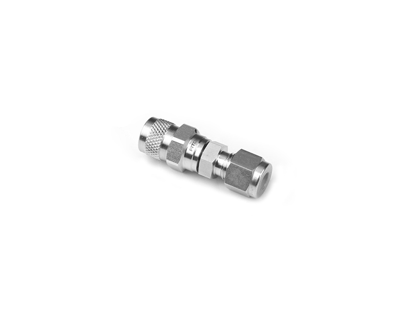 316 SS, RP Series Purge Valve, 1/4" Tube Fitting, 4000psig(276bar), -65°F to 600°F(-53°C to 315°C), Straight