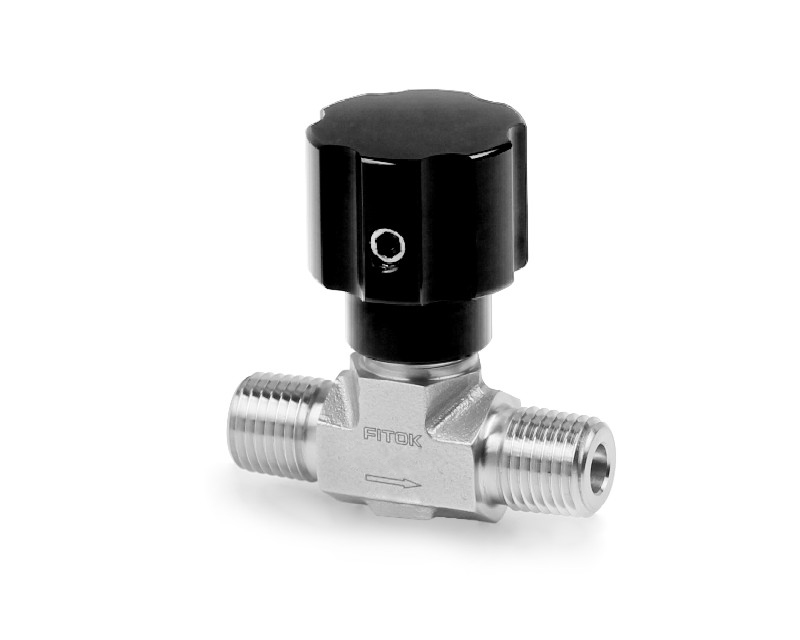 Needle Valve, Body: 316SS, MWP: 3,000psig, O-ring: FKM, Stem Tip: PCTFE, Conn.: 1/4in. x 1/4in. (F)NPT, Orifice:5.6mm, Cv:0.53, Anodized Al Knob Handle