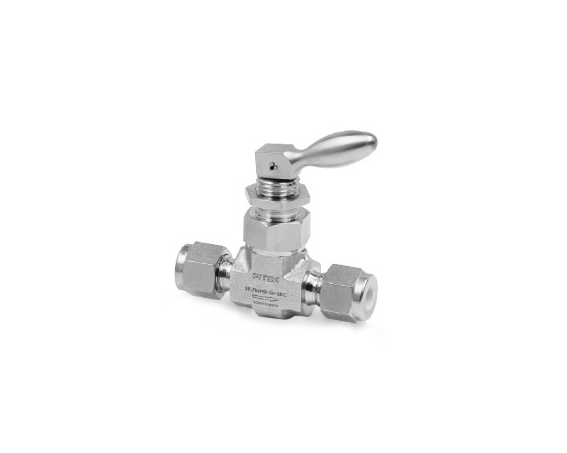 316 SS, NT Series Needle Valve, Toggle Valve, 1/8 Male NPT, Fluorocarbon FKM O-ring, 300psig(20.7bar), -20°F to 400°F(-28°C to 204°C), 0.125&quot; Orifice