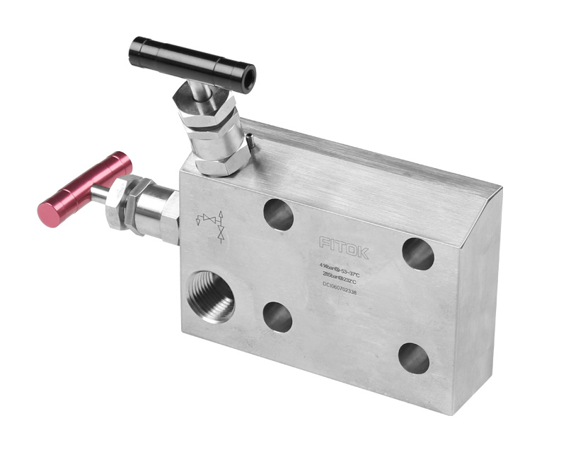 2-Valve Manifolds, Body: 316SS, MWP: 6000psig, Packing: PTFE, Process/Inlet: 1/2in. (F)NPT, Inst./Outlet: Flange, Vent: 1/4in. (F)NPT,Cv: 0.35, Al T-bar Handles, Config: 1-Isolate &amp; 1-Vent, Direct Mounting