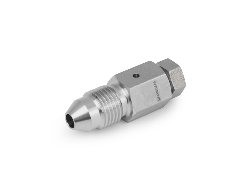 316 SS, FITOK AMH Series Adapter Fitting, Female to Male, 3/8" Female 20M Series Medium Pressure × 3/4" Male 20M Series Medium Pressure, Coned and Threaded Connection