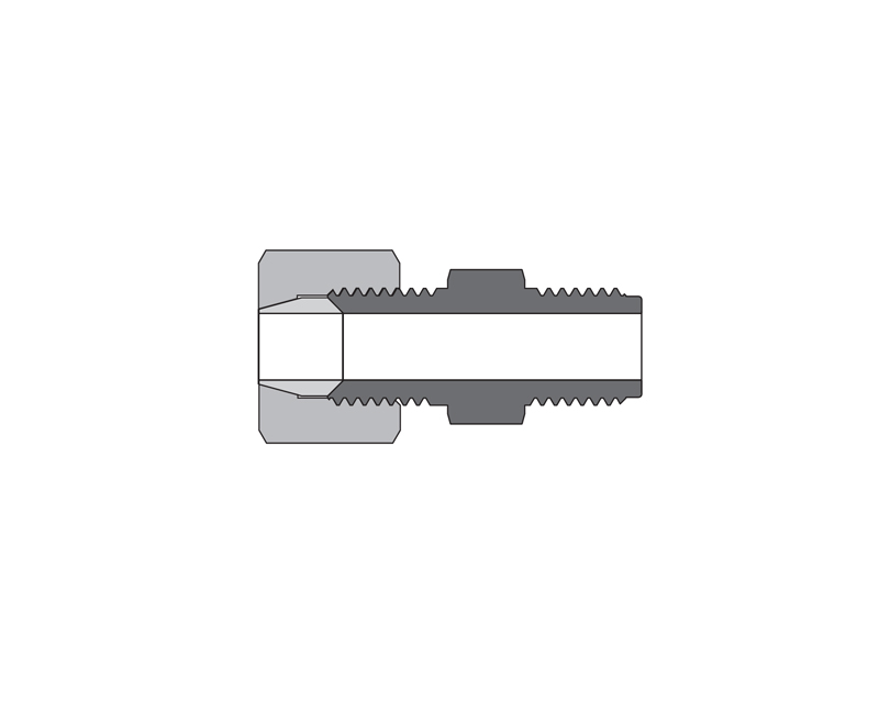 316 SS, FITOK 20M Series Medium Pressure Fitting, Coned and Threaded Connection, Anti-vibration Gland Assemblies(1 gland nut & 1 slotted collet & 1 collet body), 3/8" O.D.