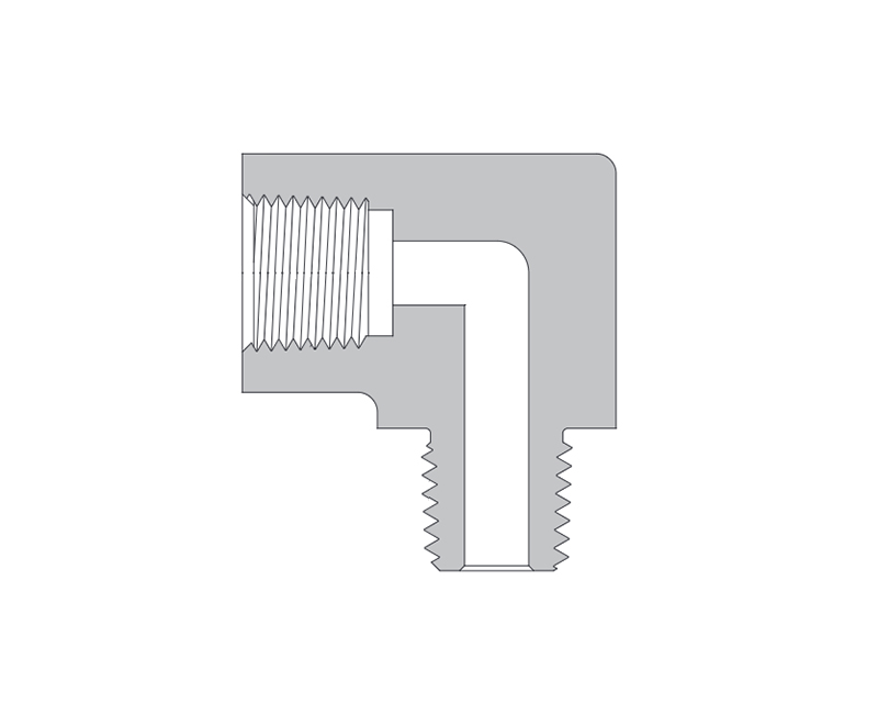 316 SS, FITOK PMH Series High Pressure Pipe Fitting, Street Elbow, 1/4 Female NPT