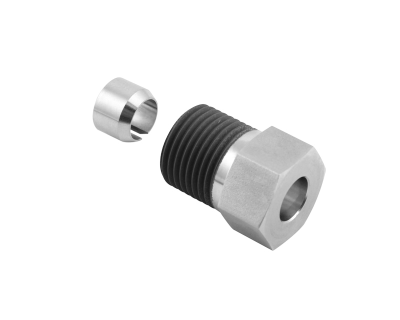 316 SS, FITOK 60 Series High Pressure Fitting, Coned and Threaded Connection, Anti-vibration Gland Assemblies(1 gland nut & 1 slotted collet), 3/8" O.D.