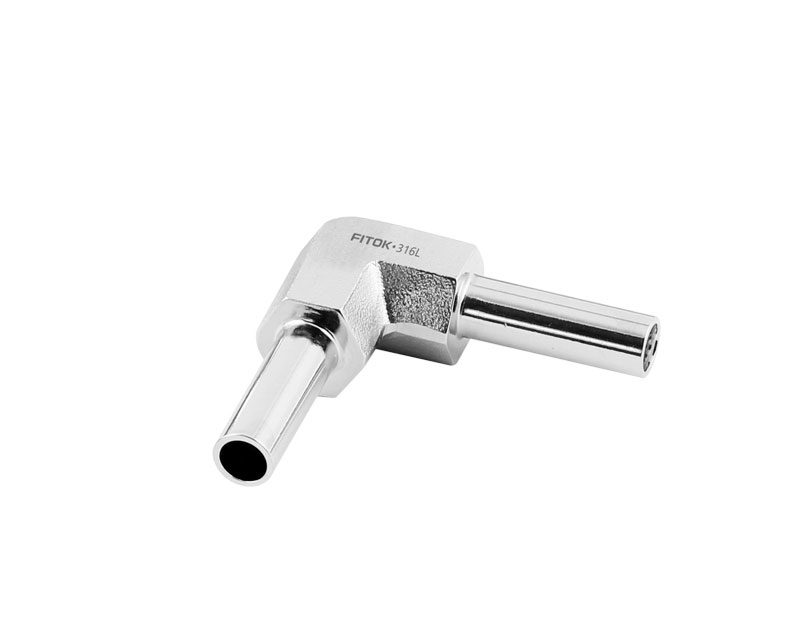 316L SS, FITOK L Series Long Arm Tube Butt Weld Fitting, Union Elbow, 6mm O.D.