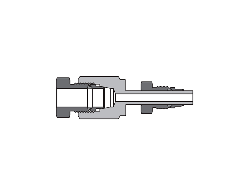 316 SS, FITOK 20D Series Medium Pressure Tube Fitting, Reducer, 9/16" O.D. × 3/4" O.D.