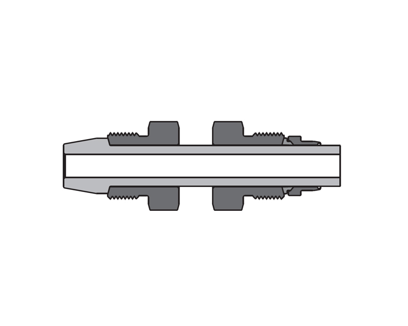 316 SS, FITOK 20D Series Medium Pressure Tube Fitting, Port Connector, 9/16" O.D.