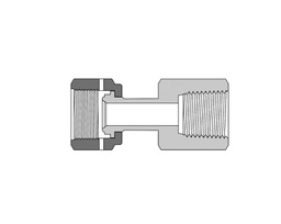 [SS-WG-FR4-FNS4] 316 SS, FITOK FR Series Metal Gasket Face Seal Fitting, FR Welded Gland to Female NPT, 1/4&quot; FR x 1/4 Female NPT, 1.77&quot;(45.0mm) Long