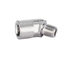 [SS-PSV-NS8] 316 SS Pipe Fitting, 45° Street Elbow, 1/2&quot; Female NPT ×  1/2&quot; Male NPT