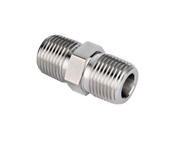 [SS-PHN-NS6] 316 SS,Pipe Fitting, Hex Nipple,3/8&quot;Male NPT × 3/8&quot;Male NPT