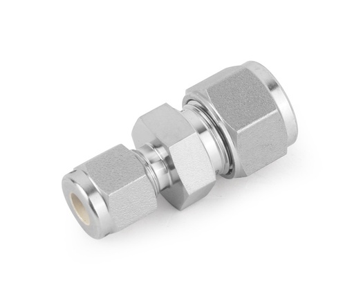 [SS-U-ML8-ML6] 316 SS, FITOK 6 Series Tube Fitting, Reducing Union, 8mm O.D. × 6mm O.D.