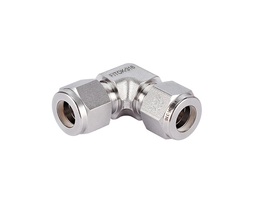 [SS-LU-FL12] Union Elbow, 316SS, 3/4in. x 3/4in. Tube OD, 2-Ferrule, 90Deg. 