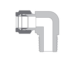 [B-LM-ML10-NS4] Brass, FITOK 6 Series Tube Fitting, Male Elbow, 10mm O.D. × 1/4 Male NPT
