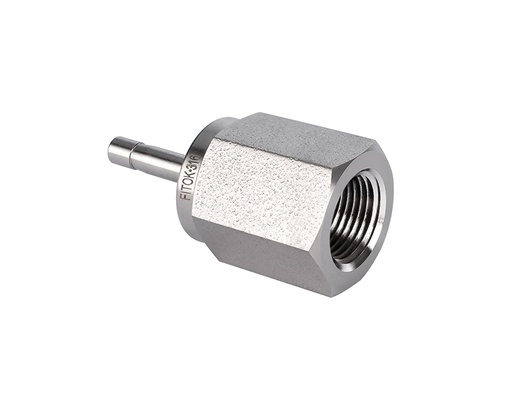 [SS-AF-MT10-RG8] Female Adapter, 316SS, 10mm. OD Tube Stub End  x 1/2in. BSPP (RG Port)