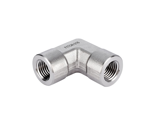 [SS-PE-NS6] Female Elbow, 316SS, 3/8in. x 3/8in. (F)NPT, 90Deg.