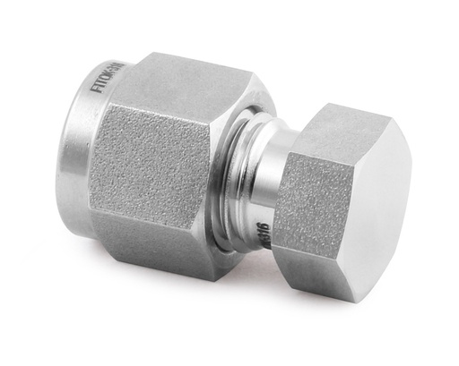 [SS-TC-ML18] Tube Cap, 316SS, 18mm Tube OD, 2-Ferrule