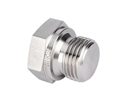 [SS-PP-RS4] 316 SS Pipe Fitting, 1/4&quot; Male ISO Parallel Thread Plug, Hex Head Type