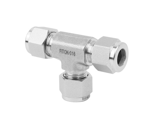 [SS-TTT-ML32] Union Tee, 316SS, 32mm x 32mm x 32mm Tube OD, 2-Ferrule