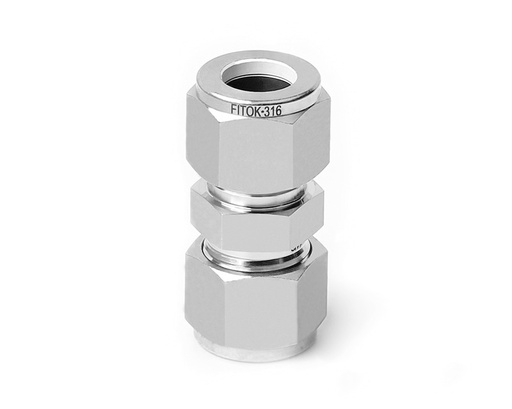 [SS-U-ML14] Union, 316SS, 14mm x 14mm Tube OD, 2-Ferrule,