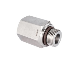 [SS-PA-NS4-ST7] 316 SS, FITOK 6 Series Pipe Fitting, Adapter, 1/4 Female NPT × 7/16-20 Male SAE/MS Straight Thread(ST)