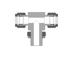 [SS-TTP-FL12-ST17] 316 SS, FITOK 6 Series Tube Fitting, Positionable Male Branch Tee, 3/4&quot; O.D. × 3/4&quot; O.D. × 1 1/16-12 Male SAE/MS Straight Thread(ST)