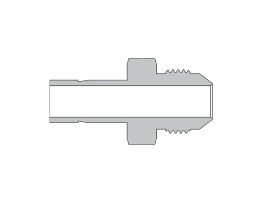 [SS-AM-FT8-AN8] Male Adapter, 316SS, 1/2in. OD Tube Stub End  x 1/2in. Male JIC (AN16)37º Flare