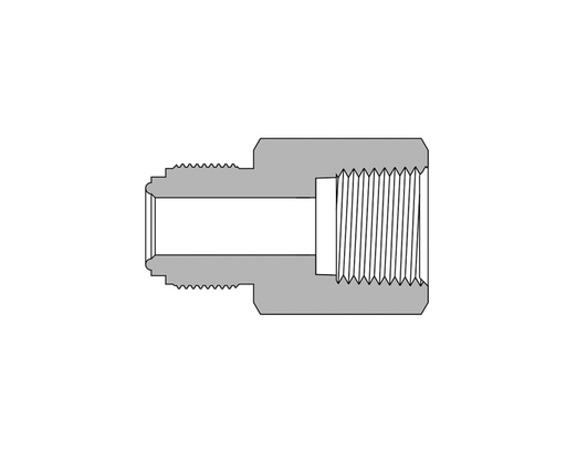 [SS-CF-FR2-NS1] 316 SS Metal Gasket Face Seal Fittings, Female Connector, 1/8" FR Body x 1/16 Female NPT