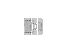 [SS-RU-FR8-FR4] 316 SS, FITOK FR Series Metal Gasket Face Seal Fitting, Female Reducing Union, 1/2&quot; FR x 1/4&quot; FR, 1.40&quot;(35.8mm) Long