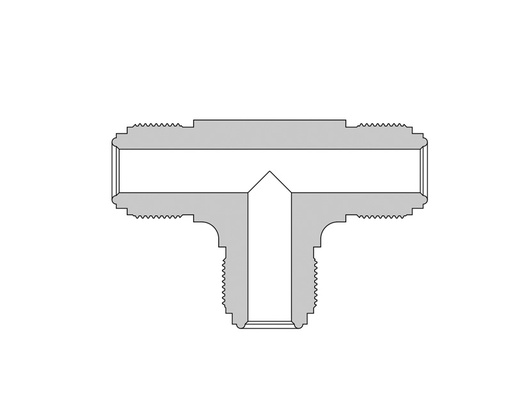 [SS-TTT-FR2] 316 SS, FITOK FR Series Metal Gasket Face Seal Fitting, FR Body Union Tee, 1/8" FR