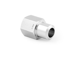 [SS-WF-MTB14-NS8] 316 SS Weld Fitting,Tube Butt Weld Female Connector, 14mm Tube Butt Weld × 1/2&quot; Female NPT
