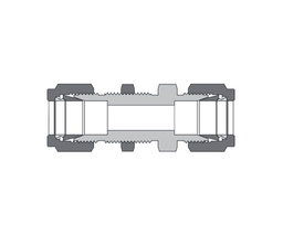 [B-BU-ML10] Brass, FITOK 6 Series Tube Fitting, Bulkhead Union, 10mm O.D.