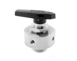 [BOSS-FNS2-01-5L] 316 SS, BO Series Ball Valve, One-piece Instrumentation, PTFE Seats, 1/8 Female NPT, 2500psig(172bar), -20°F to 300°F(-28°C to 148°C), 0.06&quot; Orifice, 5-way