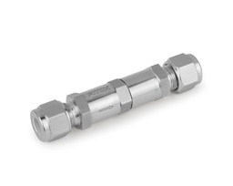 [CASS-FL6-7] Check Valve, Body: 316SS, MWP: 3,000psig, Sealing: FKM, Conn.: 3/8in. x 3/8in. Tube OD, 2-Ferrule, Adjustable Cracking Pressure: 350-600psig, Cv:0.37